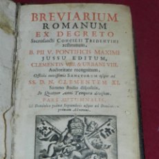 Libros antiguos: (M50) BREVIARIUM ROMANUM EX DECRETO B PII V PONTIFICIS MAXIMI, SS.D.N. CLEMENTEM XI, VENETIS MDCCXI