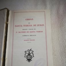 Libros antiguos: OBRAS DE SANTA TERESA DE JESUS. SILVERIO DE SANTA TERESA. 2º EDICION. BURGOS. 1930. BURGOS