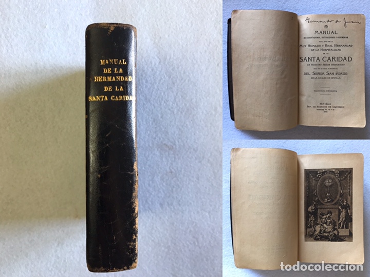 Old books: LIBRO RELIGIOSO. MANUAL DE LA HERMANDAD DE LA SANTA CARIDAD, SEVILLA - 1917 (NO REGLAS)