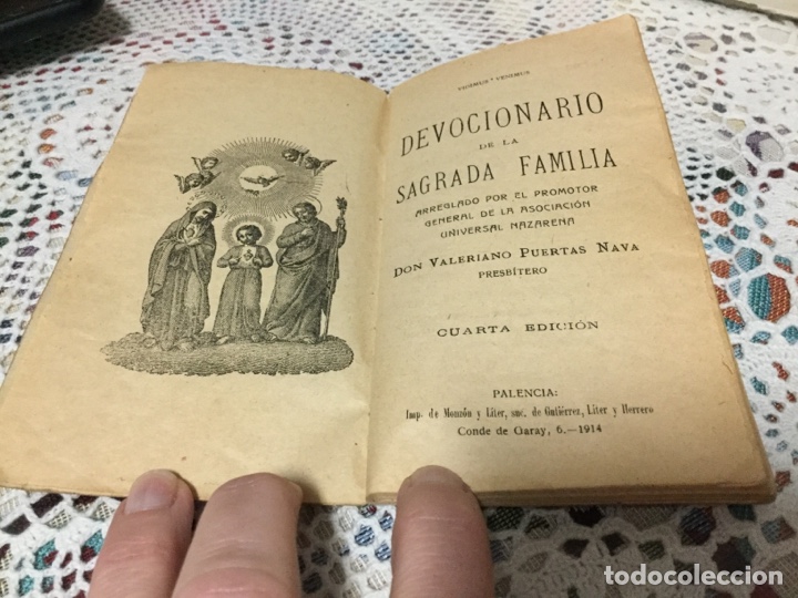 Libros antiguos: DEVOCIONARIO DE LA SAGRADA FAMILIA 1914