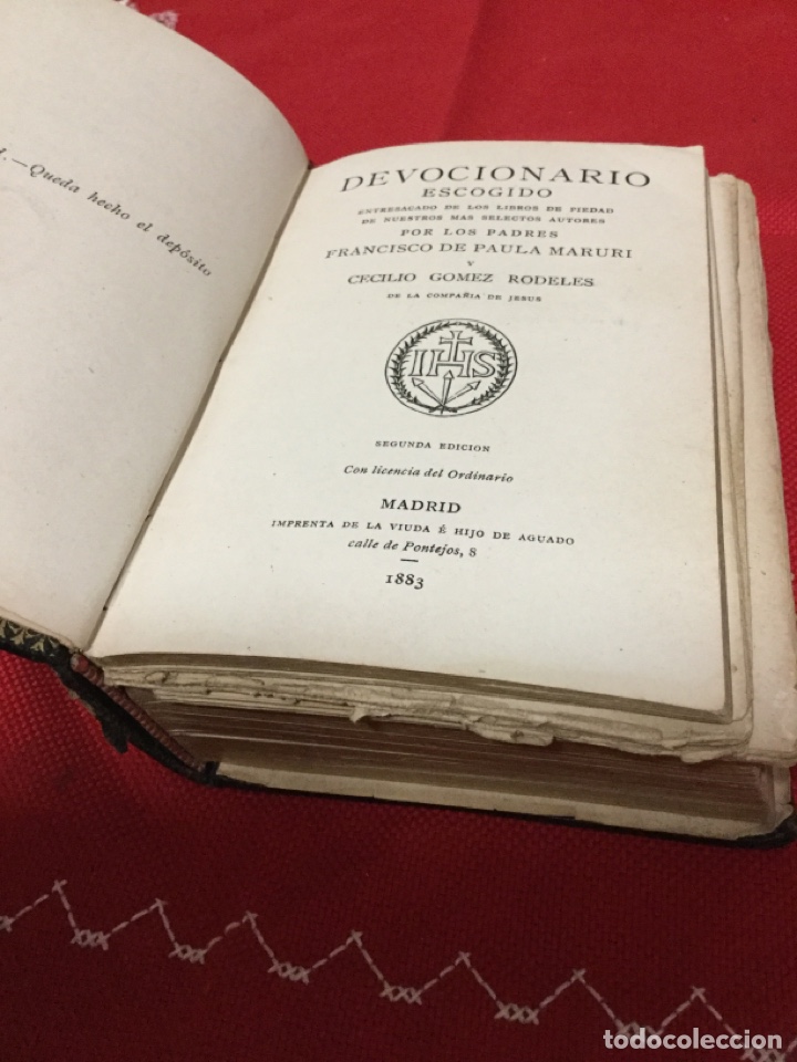 Libros antiguos: DEVOCIONARIO ESCOGIDO 1883 - Foto 1