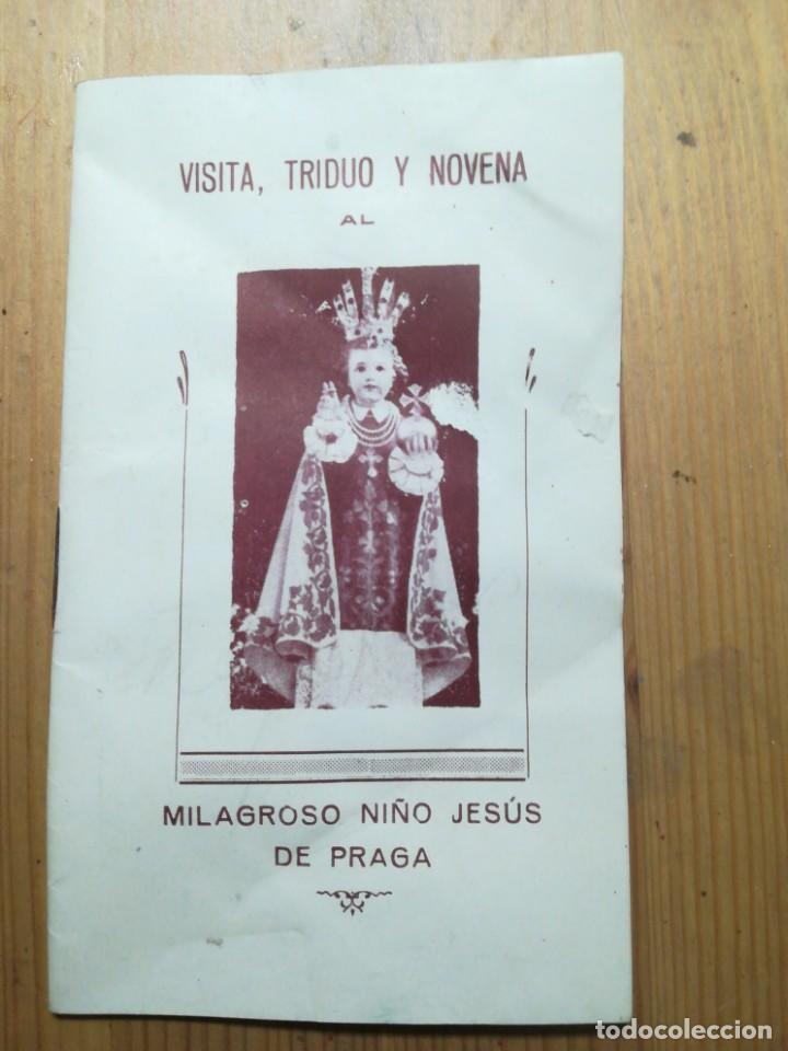 Libros antiguos: Visita, triduo y novena al milagroso ni&ntilde;o jesus de pragaa