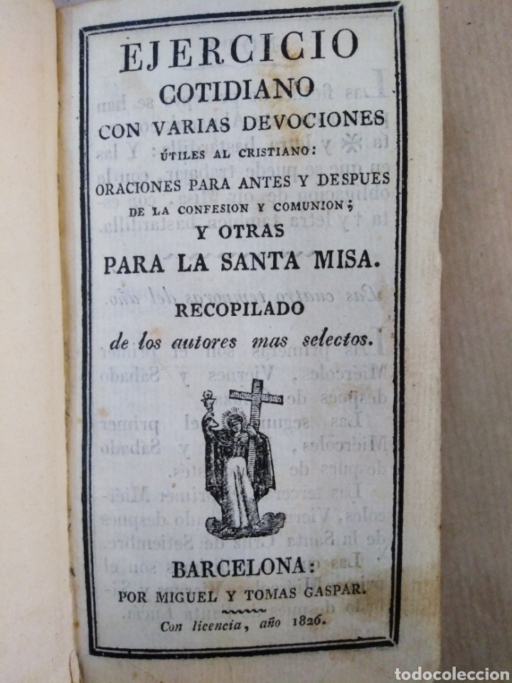 Libros antiguos: Ejercicio cotidiano con varias devociones(RELIGI&Oacute;N) - Foto 5