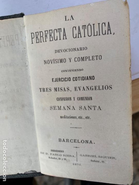 Libros antiguos: La perfecta cat&oacute;lica - Foto 1