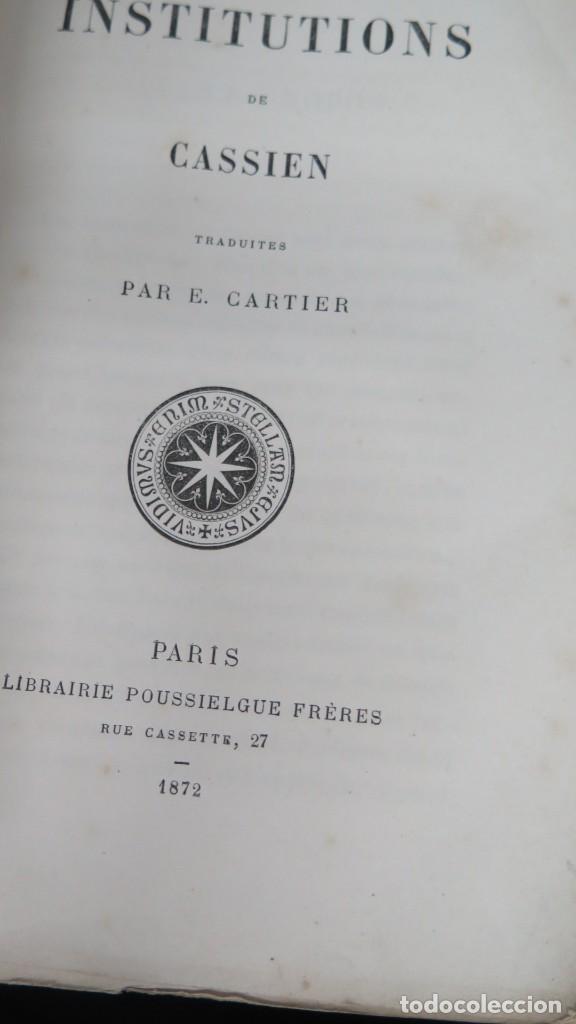 Libros antiguos: 1872.- INSTITUTIONS DE CASSIEN - Foto 2