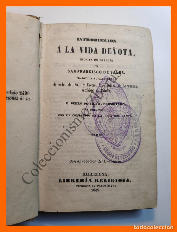Libros antiguos: Introduccion a la vida devota - San Francisco de Sales - Foto 2