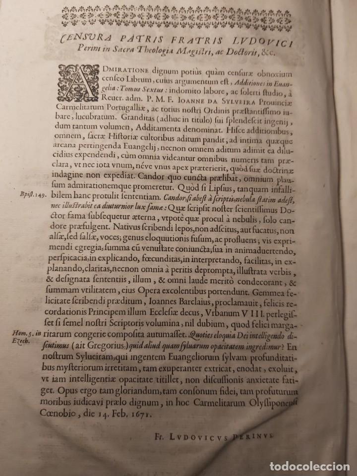 Libros antiguos: COMMENTARIJ IN TEXTVM EVANGELICVM - A&ntilde;o 1681 - Foto 10