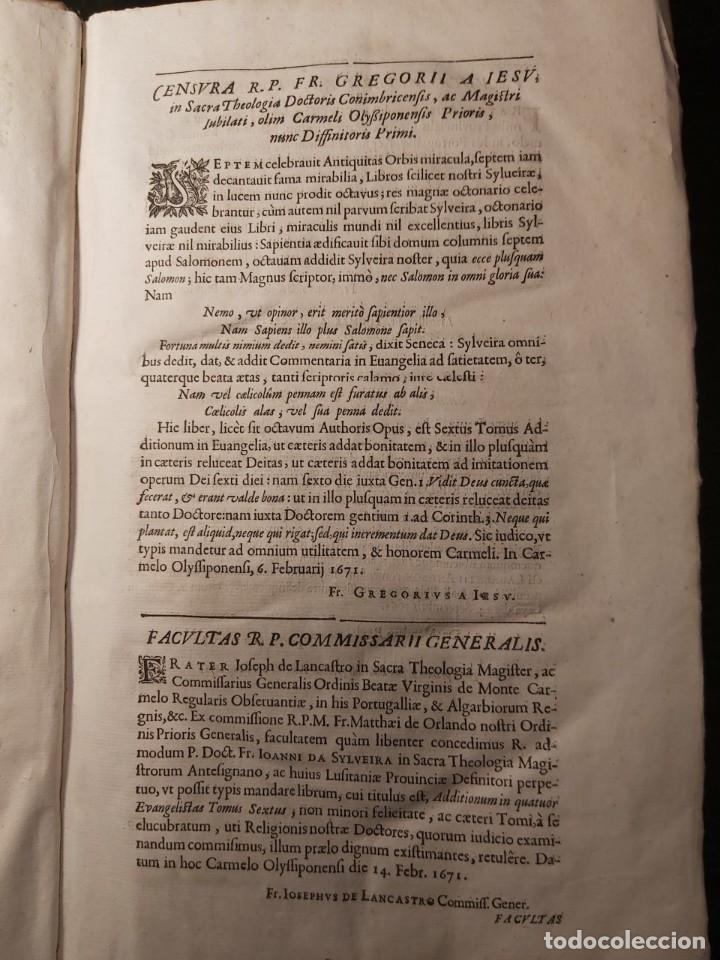 Libros antiguos: COMMENTARIJ IN TEXTVM EVANGELICVM - A&ntilde;o 1681 - Foto 11