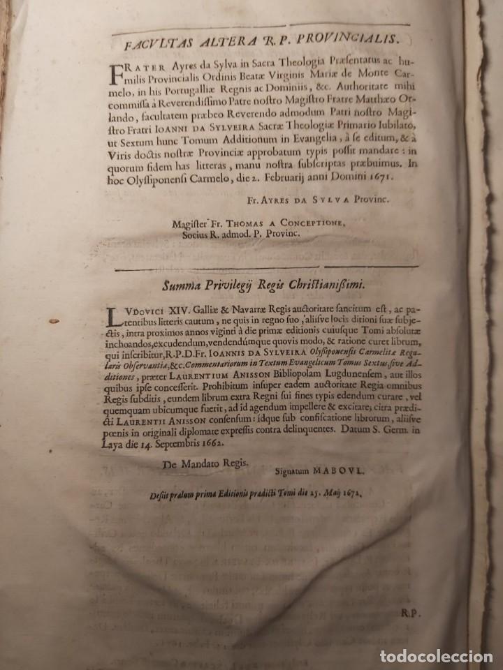 Libros antiguos: COMMENTARIJ IN TEXTVM EVANGELICVM - A&ntilde;o 1681 - Foto 12