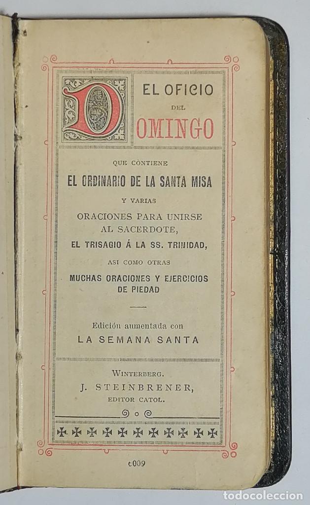 Libros antiguos: EL OFICIO DEL DOMINGO. - Foto 3