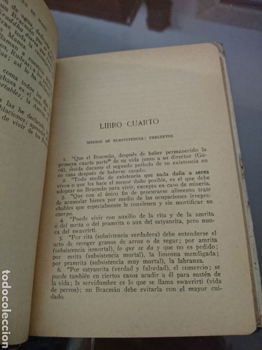 Libros antiguos: Leyes de Manu - Foto 3