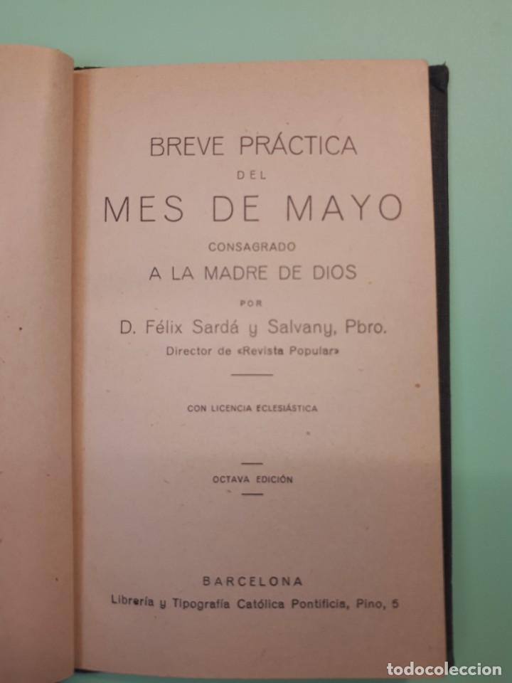 Libros antiguos: Mes de Mayo. Sard&aacute; y Salvany. - Foto 4