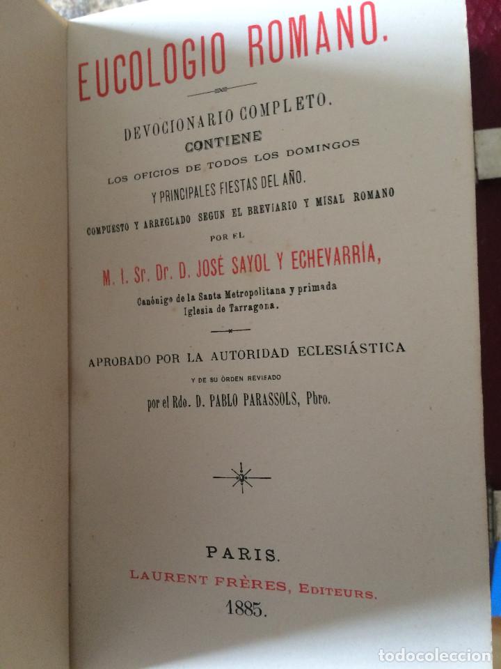 Libros antiguos: EULOGIO ROMANO 1885 - Foto 4