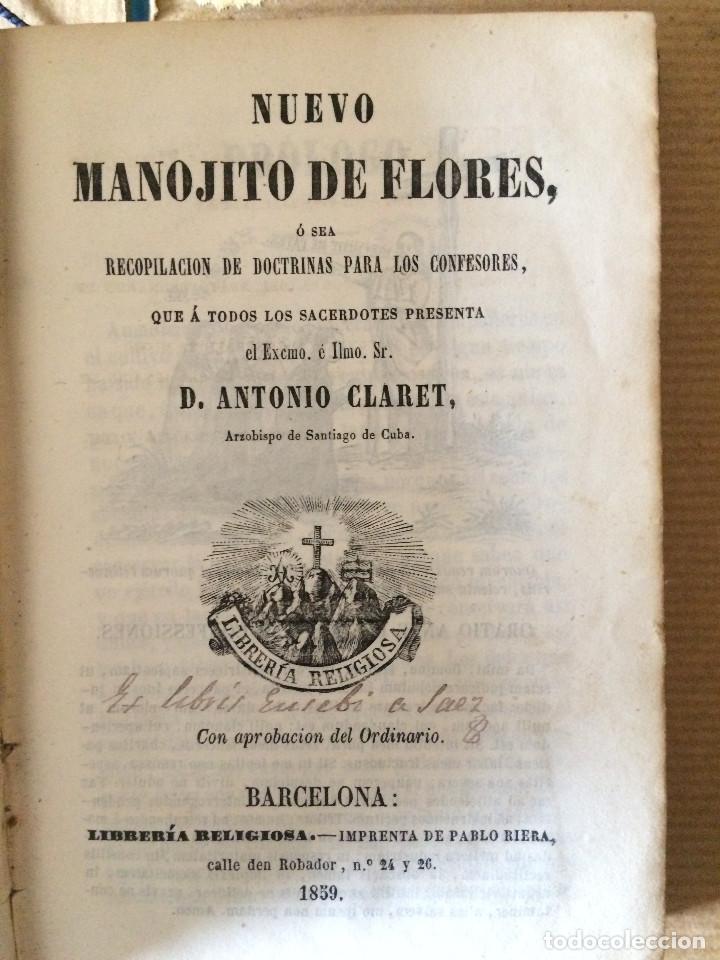 Libros antiguos: MANOJITO DE FLORES 1859 - Foto 1