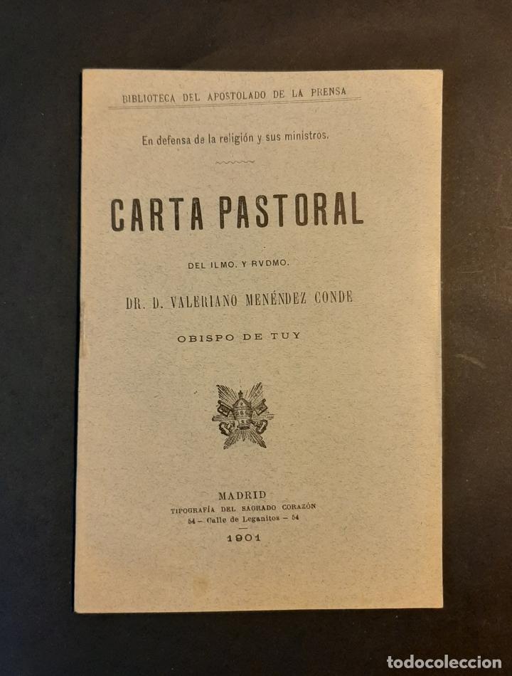 Livros antigos: CARTA PASTORAL DEL OBISPO DE TUY 1901 PONTEVEDRA