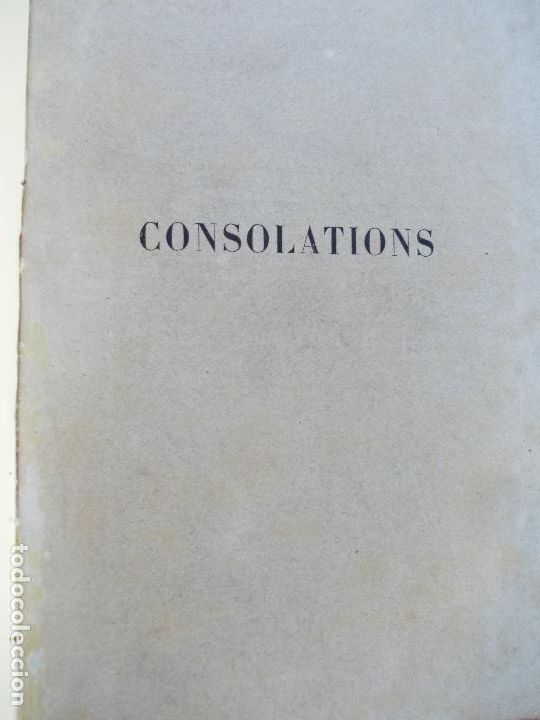 Libros antiguos: CONSOLATIONS 1866 EN FRANC&Eacute;S SAINT-GERMAIN LIBRO RESTAURADO - Foto 4