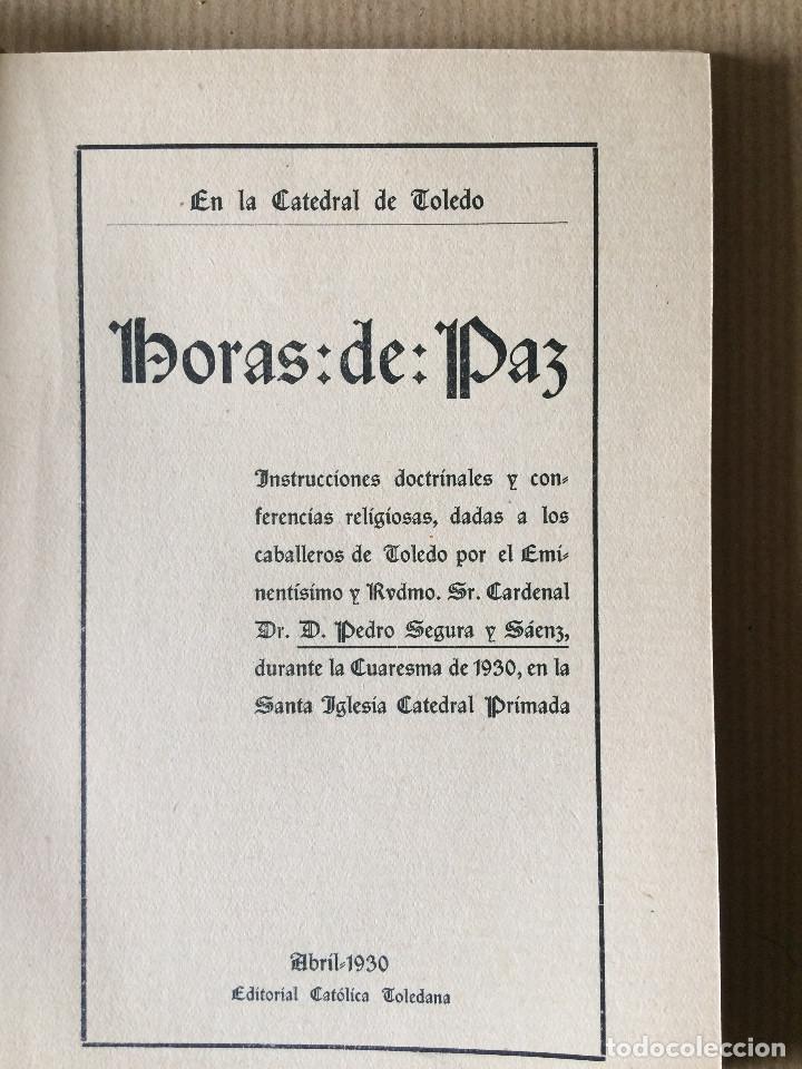 Libros antiguos: HORAS DE PAZ 1930 - Foto 1