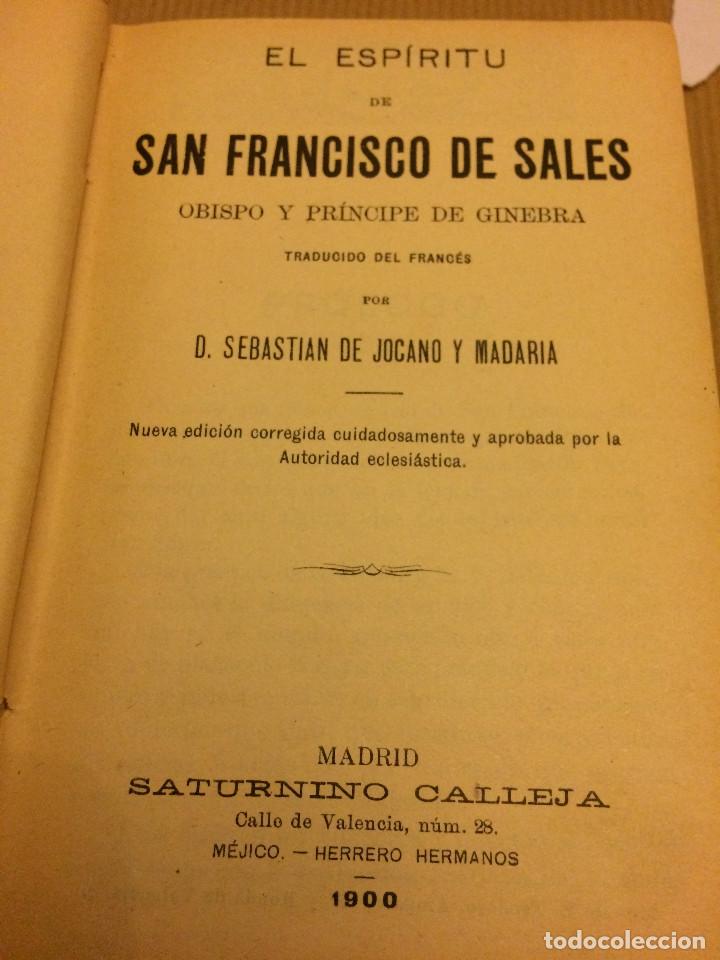 Libros antiguos: SAN FRANCISCO DE SALES  1900 - Foto 1