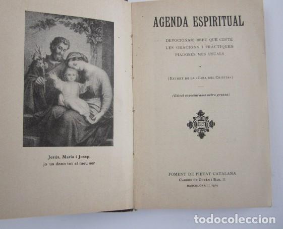 Libros antiguos: Agenda espiritual - Foto 2