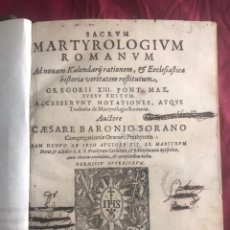 Libros antiguos: 1649 - SACRVM MARTIROLOGIVM ROMANVM. CAESARE BARONIO SORANO. COLONIAE AGRIPPINAE (COLONIA)