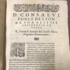 Libros antiguos: 1590 - GONZALO PONCE DE LEON. SANCTISSIMI NOMINUS DEI SOLIDATAS.