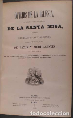 Libros antiguos: OFICIOS DE LA IGLESIA. 1853 - Foto 2