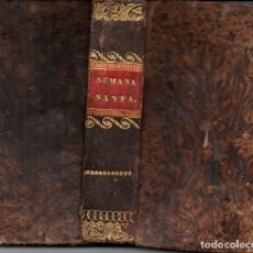 Libros antiguos: OFICIO DE LA SEMANA SANTA (MATEO BARCELÓ, S. F.) CON GRABADOS