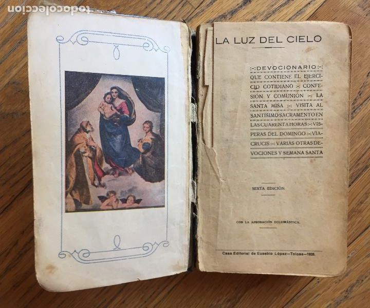 Libros antiguos: LA LUZ DEL CIELO, Devocionario 1926 - Foto 1