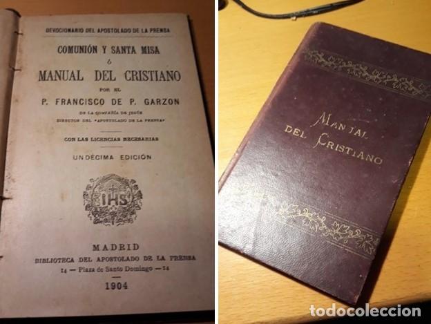 Libros antiguos: Manual del cristiano. - Foto 2