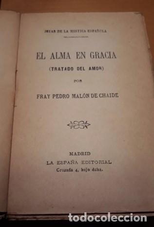 Libros antiguos: El alma en gracia - Foto 2