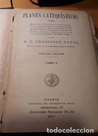 Libros antiguos: PLANES CATEQUISTICOS. - Foto 2