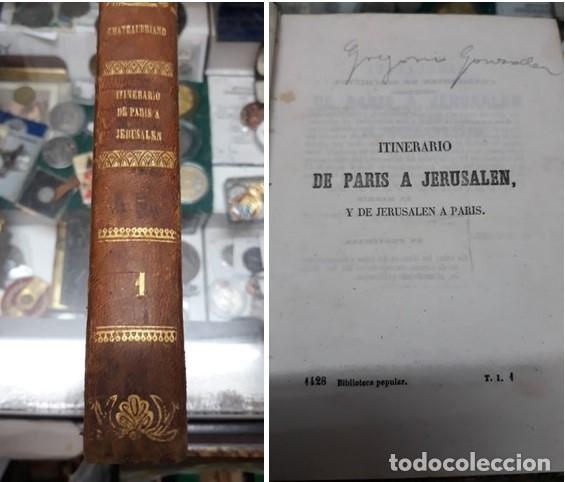 Libros antiguos: ITINERARIO DE PARIS A JERUSALEN - Foto 1