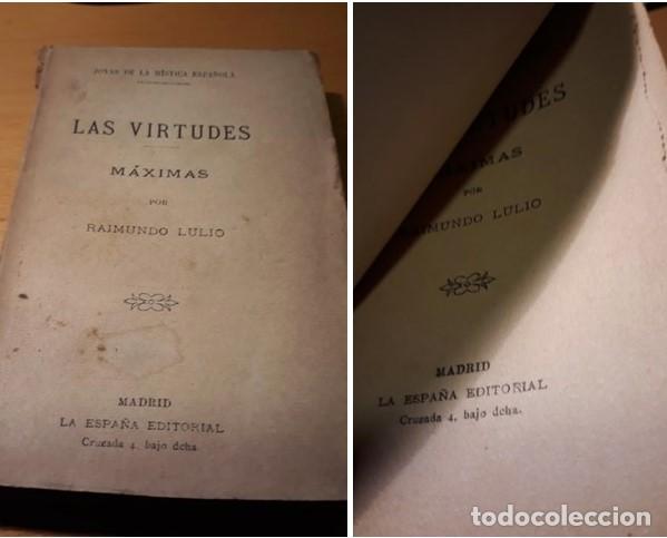 Libros antiguos: LAS VIRTUDES MAXIMAS. - Foto 1