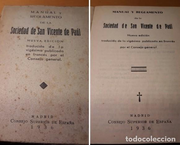 Old books: SOCIEDAD DE SAN VICENTE DE PAUL.
