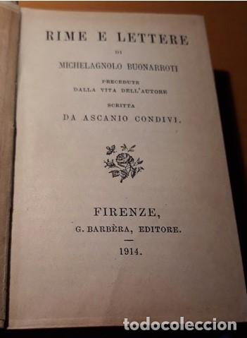 Libros antiguos: RIME E LETTERE...1914 - Foto 2