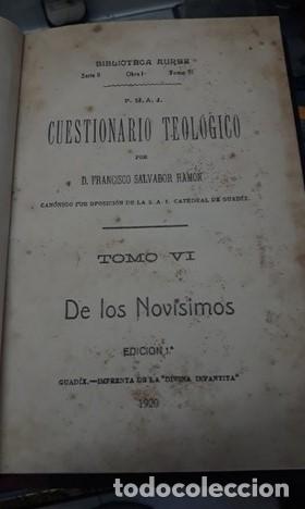 Libros antiguos: CUESTIONARIO TEOLOGICO. - Foto 2