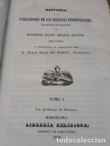 Libros antiguos: VARIACIONES DE LAS IGLESIAS PROTESTANTES - Foto 4