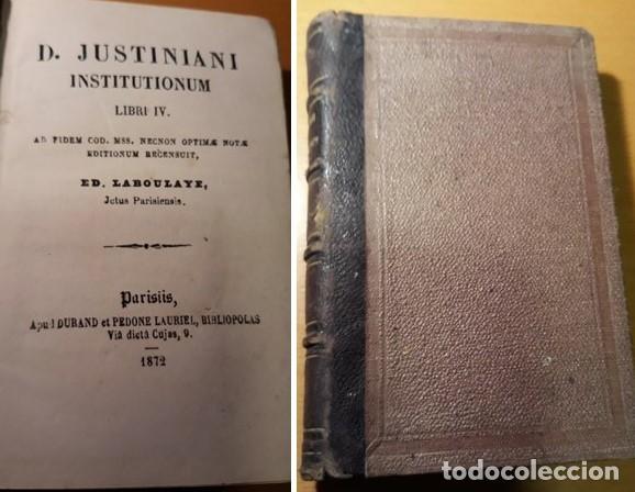 Libros antiguos: D. JUSTINIANI INSTITUTIONUM - Foto 1