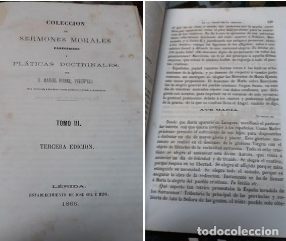 Libros antiguos: COLECCION DE SERMONES MORALES. - Foto 3