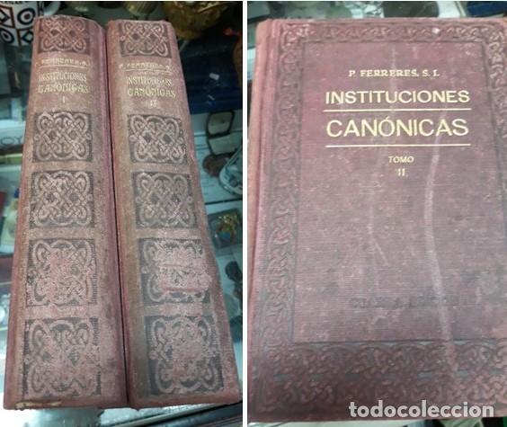 Libros antiguos: INSTITUCIONES CANONICAS - Foto 1