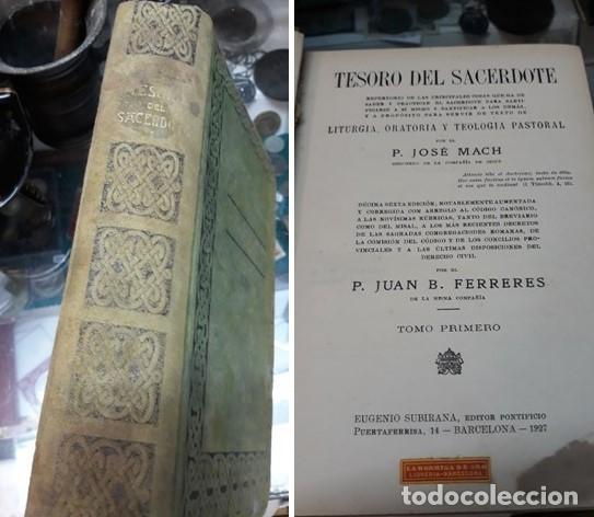 Libros antiguos: TESORO DEL SACERDOTE - Foto 1