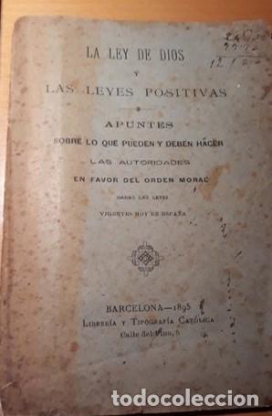 Libros antiguos: LA LEY DE DIOS - Foto 1