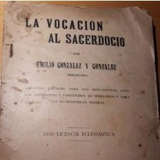 Libros antiguos: LA VOCACION AL SACERDOCIO. Lote 216877848
