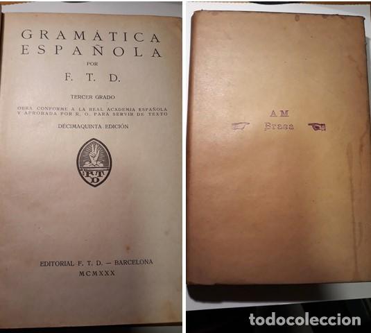 Libros antiguos: GRAMATICA ESPA&Ntilde;OLA. - Foto 1