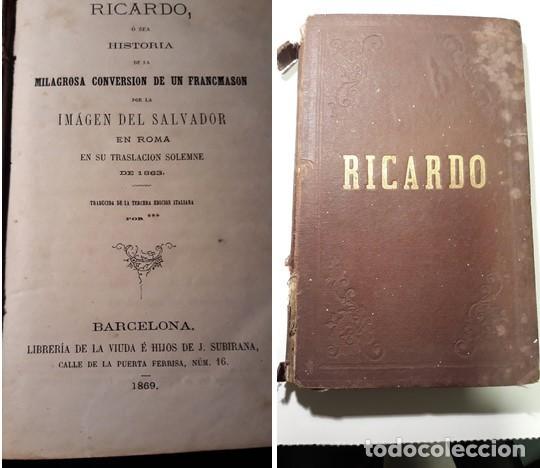 Libros antiguos: RICARDO. MILAGROSA CONVERSION - Foto 1
