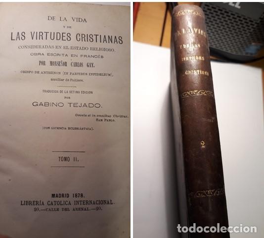 Old books: DE LA VIDA Y DE LAS VIRTUDES CRISTIANAS.