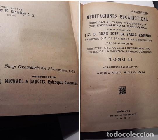 Libros antiguos: MEDITACIONES EUCARISTICAS. - Foto 2