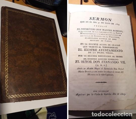 Old books: SERMON DEL PRESBITERO D. MANUEL ROMERO