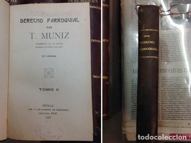 Livros antigos: DERECHO PARROQUIAL 1923 TOMO II