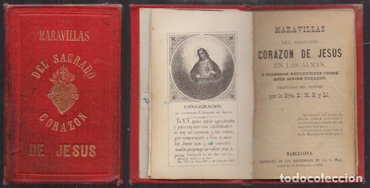 Libros antiguos: MARAVILLAS DEL SAGRADO CORAZON DE JESUS - TRADUCCION: SRTA. D&ordf; M. S. Y Ll. - A-PEQUE&Ntilde;O-0355